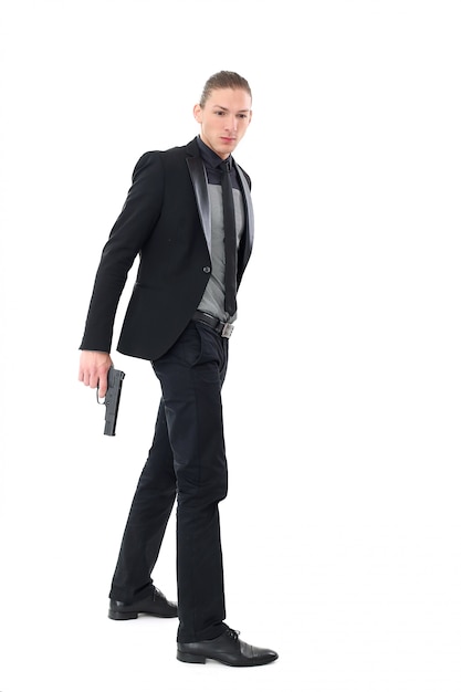 Free Photo | Handsome man with pistol