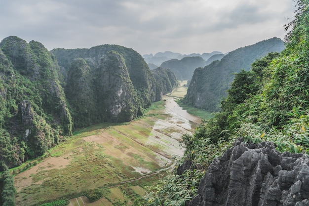 Premium Photo | Hang mua peak landscape in ninh binh, vietnam