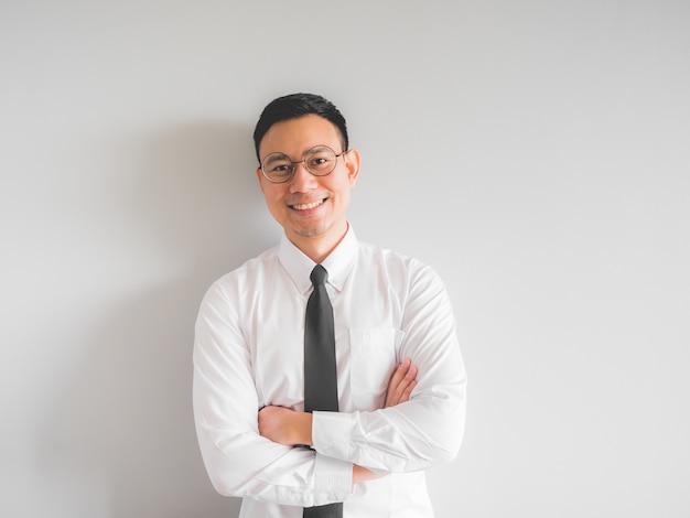 Premium Photo | Happy asian employee businessman in office uniform.