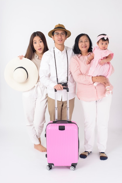 asian family travel