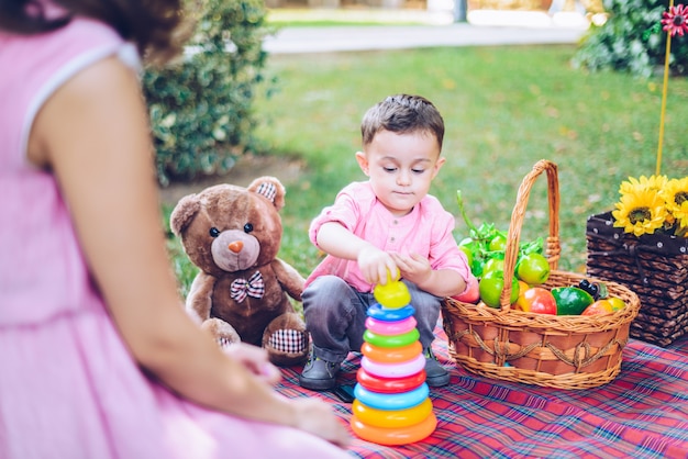 baby photoshoot in garden