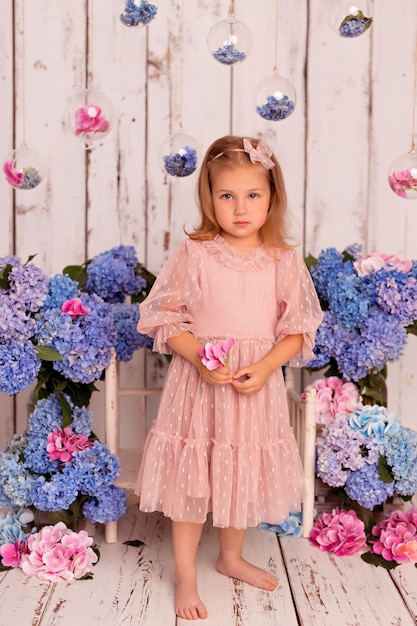 pink and blue baby girl dress