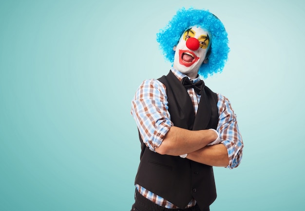 Free Photo | Happy clown with crossed arms