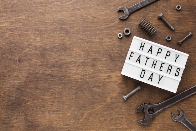 Free Photo | Happy father’s day on wooden background