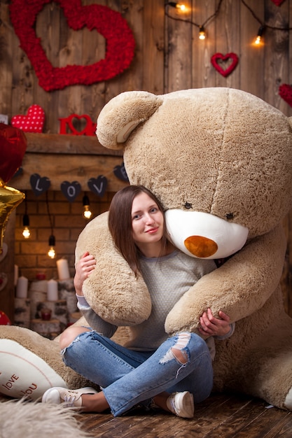 teddy bear and girl