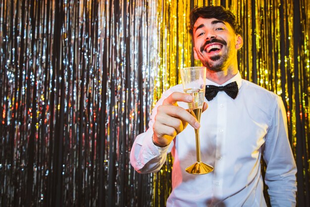 Free Photo | Happy man celebrating new year