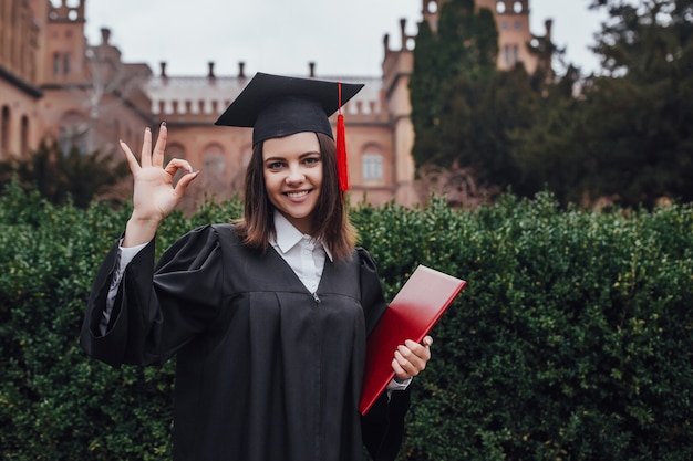 Premium Photo | Happy successful smiling woman ,university student