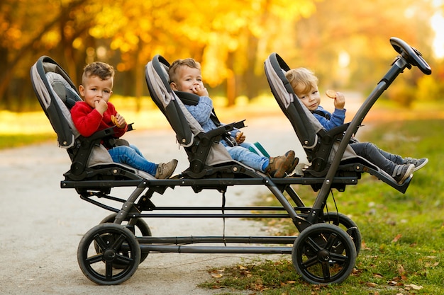 triplet baby stroller