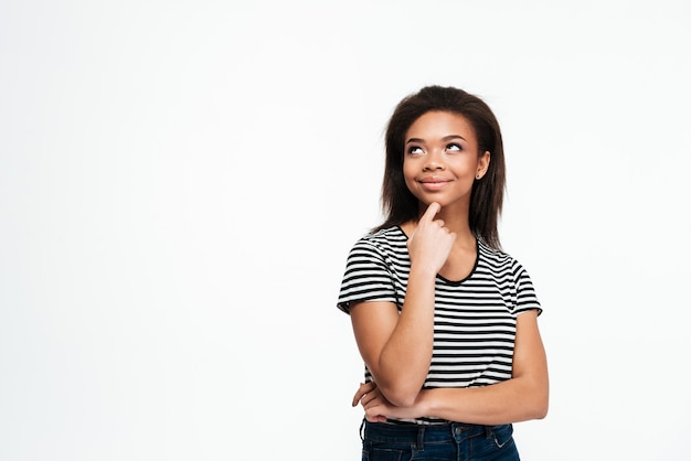 Premium Photo | Happy young african lady standing isolated