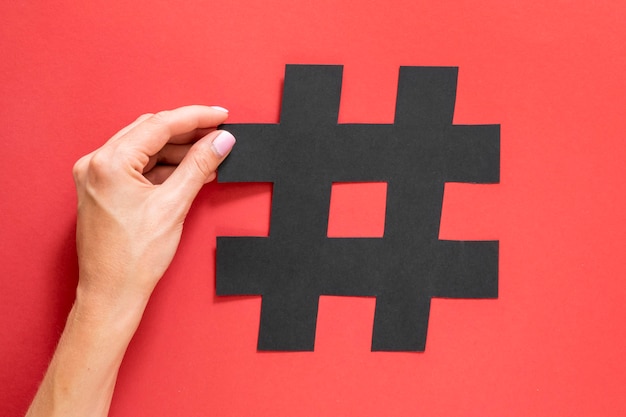 Hashtag sharp symbol for social media Free Photo