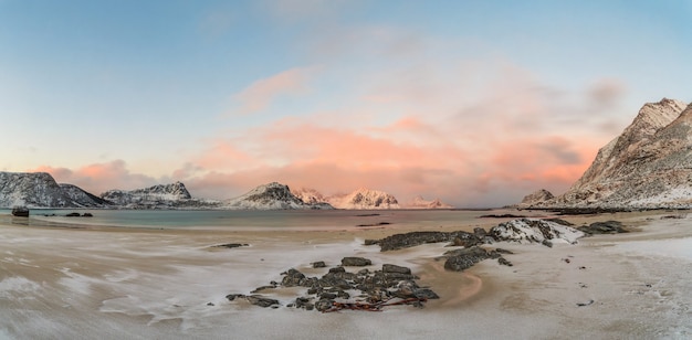 Premium Photo | Haukland Beach Lofoten Islands Northern Norway