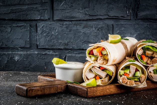 Premium Photo | Healthy lunch snack. stack of mexican street food ...