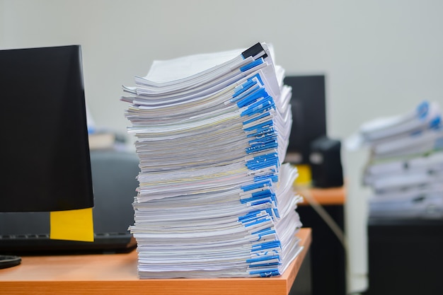 Premium Photo Heap Of Papers Work Stack Documents On Office Desk