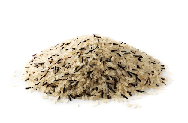 Premium Photo | Heap of rice mix isolated