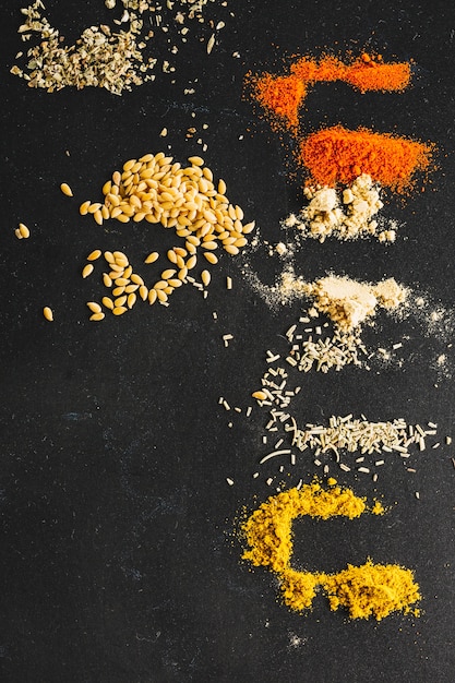 Free Photo | Heaps of spilled spices