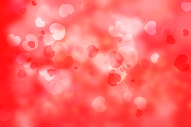 Premium Photo | Heart blurred lights on colorfull background, hearts