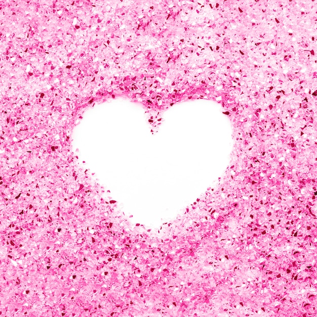 Free Photo | Heart in magenta crystals