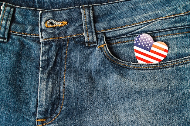 american flag pocket jeans