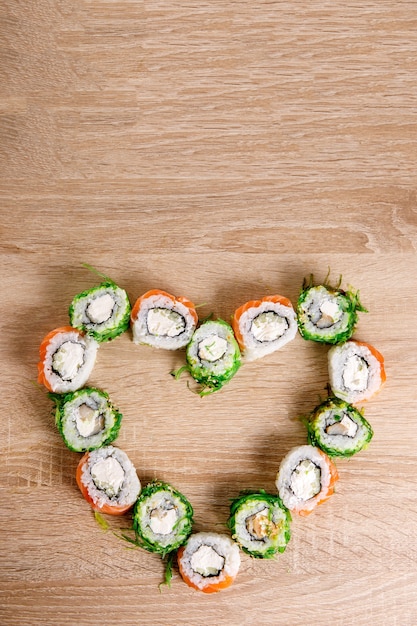 valentines day sushi roll