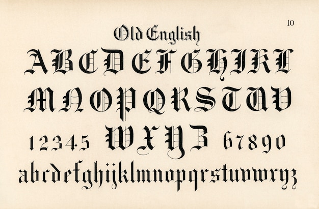 Hermann Esserによるdraughtsman S Alphabetsの古英語書道フォント