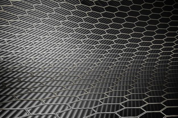 Premium Photo | Hexagonal carbon fiber texture