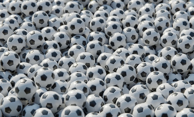 Free Photo | High angle of composition with soccer balls