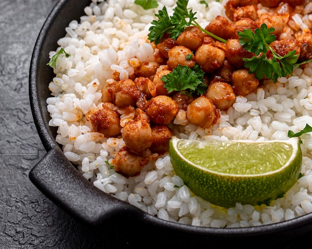 ハイアングルの美味しいブラジル料理 無料の写真