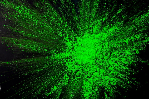 Free Photo High Angle View Of Vibrant Green Abstract Powder Splatted