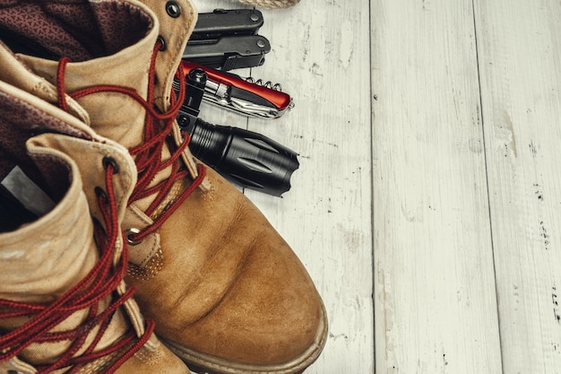 grunge hiking boots