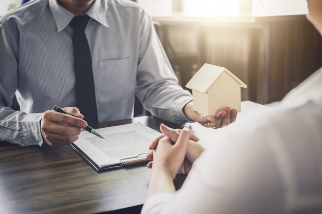 Premium Photo Home loan insurance, male lawyer or judge