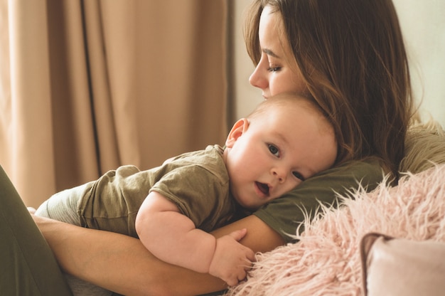 baby boy and mom photos