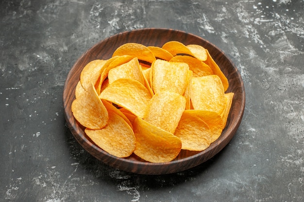 Free Photo | Horizontal view of delicious homemade potato chips on a ...