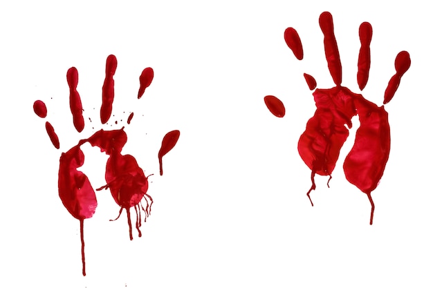 Premium Photo | Horror bloody hand print