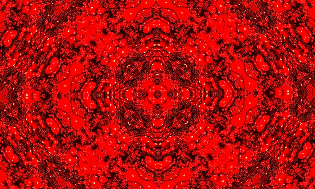 Premium Photo | Horror red star kaleidoscope pattern wallpaper design.