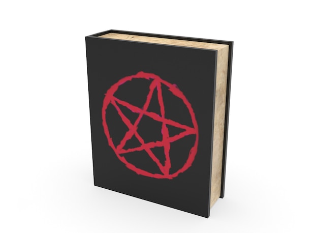 Premium Photo | Horror spell book on the background 3d-rendering