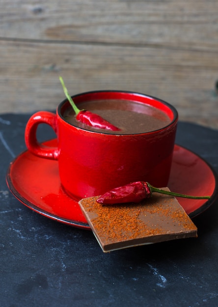 Premium Photo Hot Chocolate With Pepper