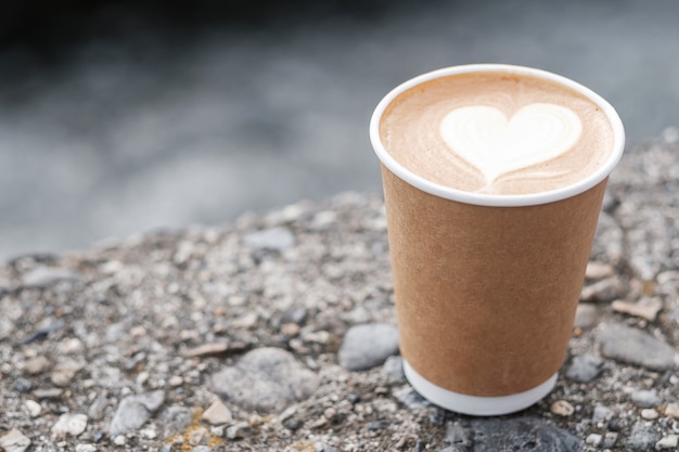 hot coffee in plastic cup