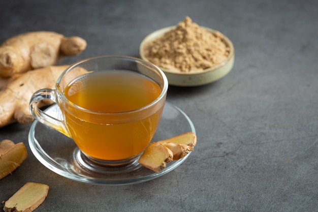 Free Photo | Hot ginger tea on table