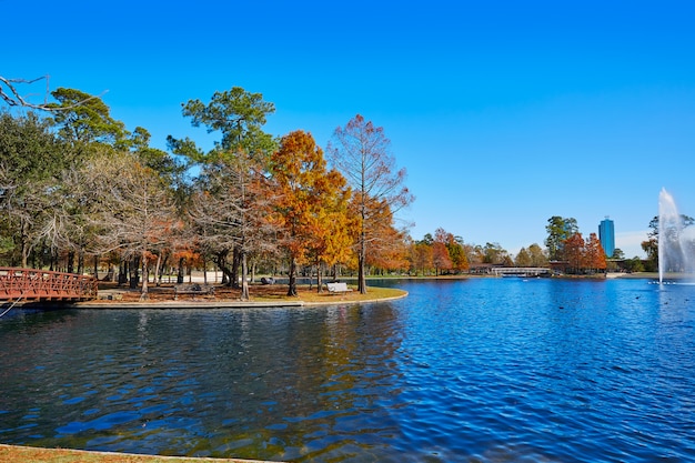 Premium Photo | Houston hermann park mcgovern lake