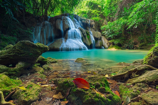 Premium Photo | Huay mae khamin waterfall nature landscape of ...