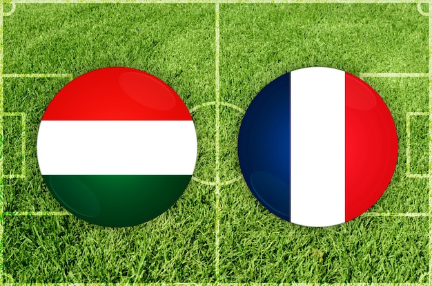Premium Photo | Hungary vs france football match