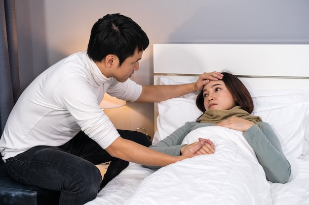 Husband visiting and take care his sick wife while she lying on bed at home Premium Photo
article on beta males