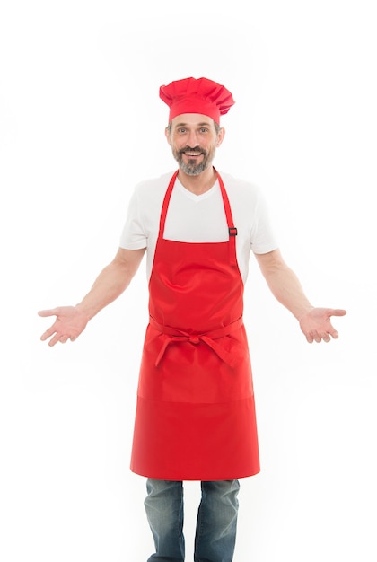 Premium Photo I Know Im A Masterchef Bearded Mature Man In Chef Hat And Apron Senior Cook 