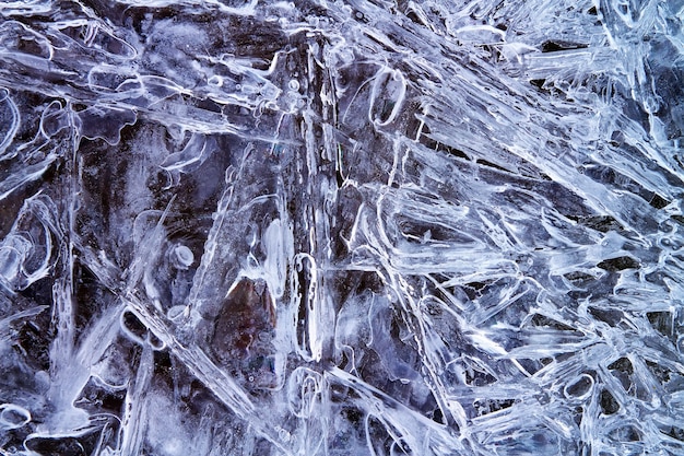 氷の背景 氷の自然な背景 プレミアム写真