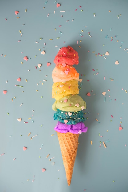 Premium Photo | Ice cream colors