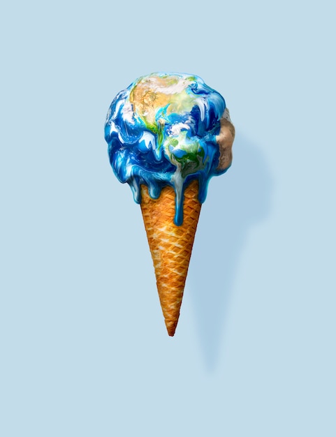 Ice cream earth Premium Photo