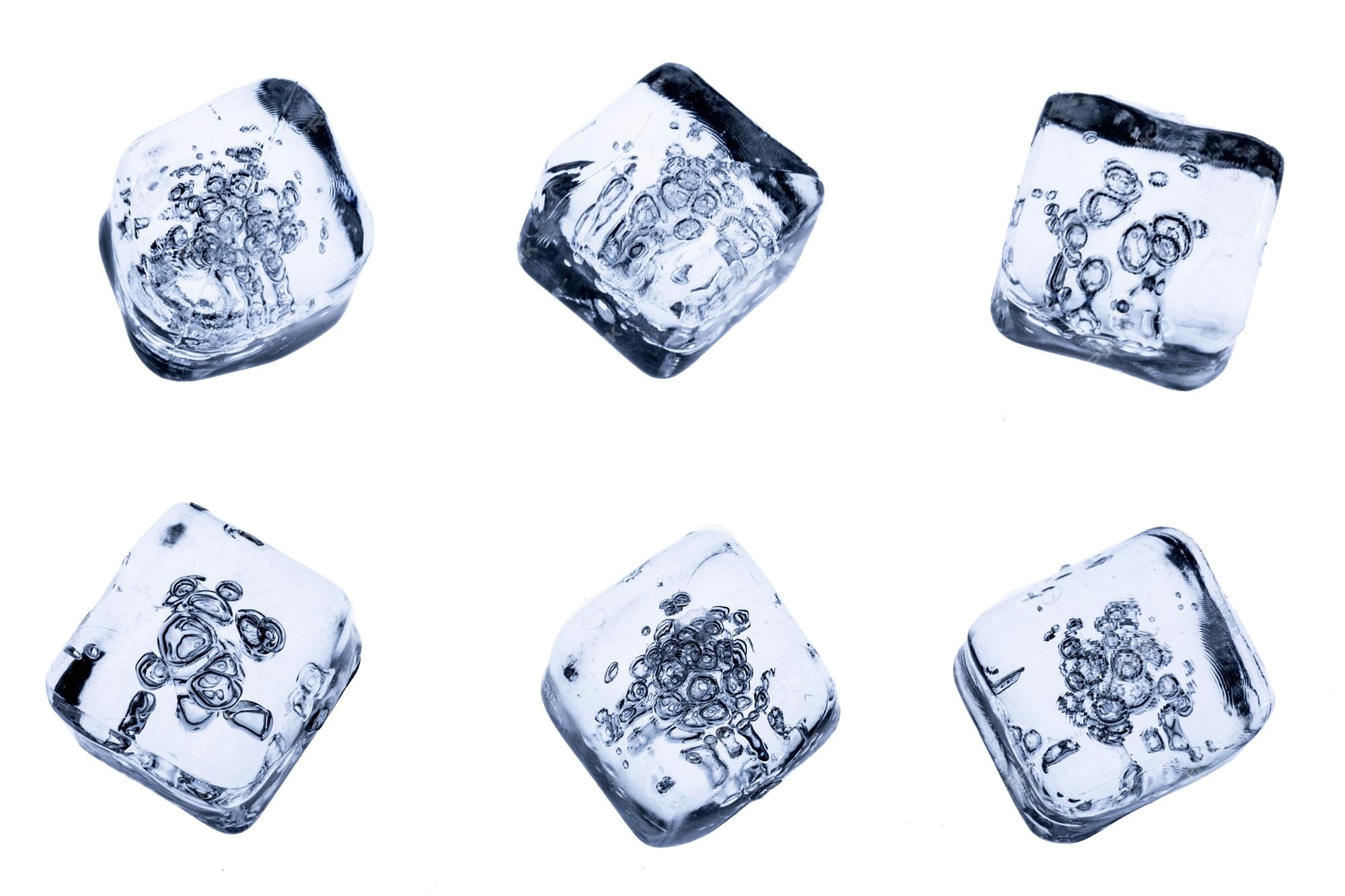 Premium Photo | Ice cubes set