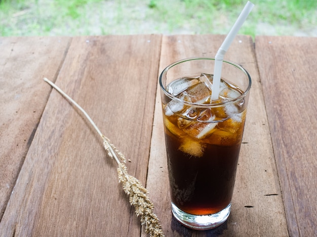 Premium Photo Iced Americano On Table