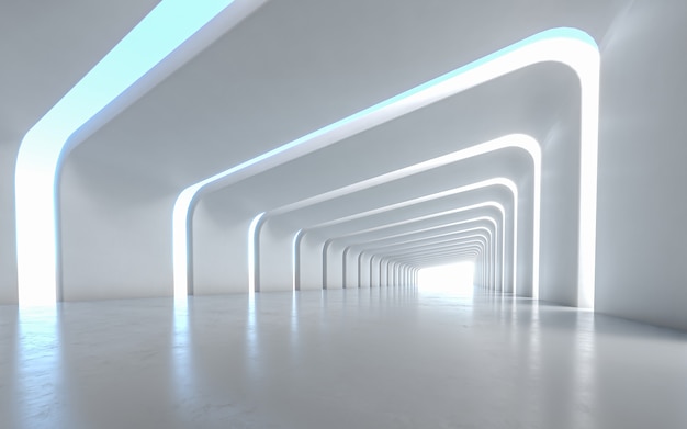 Premium Photo | Illuminated corridor interior design