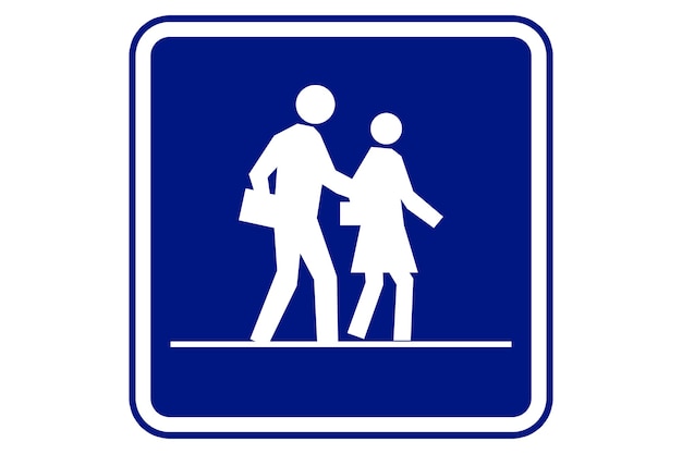 Premium Photo | Illustration of school zone sign on blue background.